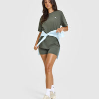 Classic Oversized Lightweight T-Shirt | Dark Khaki