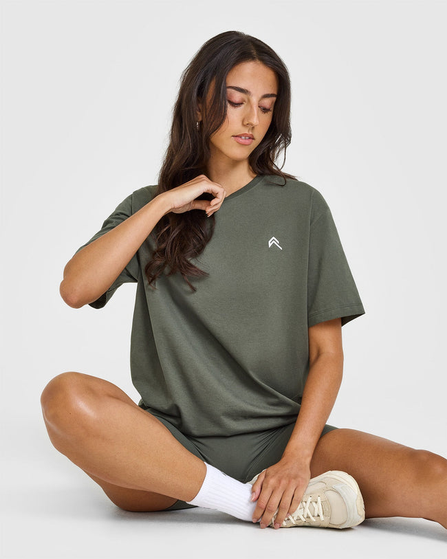 Classic Oversized Lightweight T-Shirt | Dark Khaki