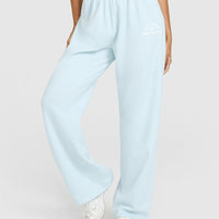 Lightweight Straight Leg Joggers with Graphic | Cloud Blue
