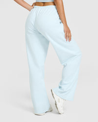 Lightweight Straight Leg Joggers with Graphic | Cloud Blue