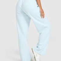 Lightweight Straight Leg Joggers with Graphic | Cloud Blue