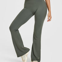SoftMotion™ Flared Bottoms with White Logo | Dark Khaki