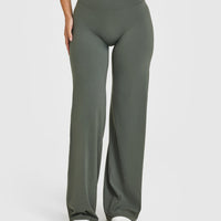 SoftMotion™ Straight Leg Bottoms with White Logo | Dark Khaki