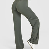 SoftMotion™ Straight Leg Bottoms with White Logo | Dark Khaki