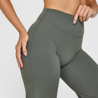 SoftMotion™ Straight Leg Bottoms with White Logo | Dark Khaki
