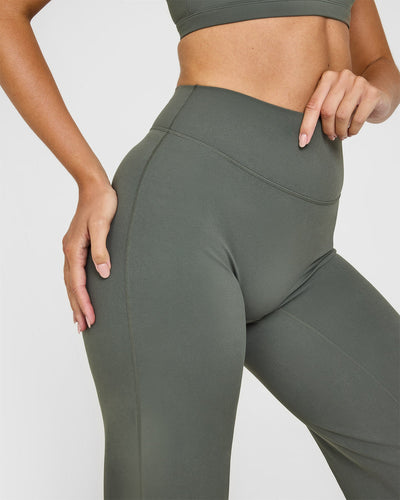 SoftMotion™ Straight Leg Bottoms with White Logo | Dark Khaki
