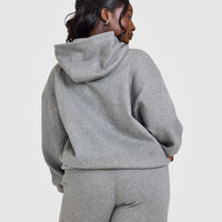 Foundations Oversized Graphic Hoodie | Charcoal Marl