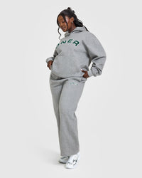 Foundations Oversized Graphic Hoodie | Charcoal Marl
