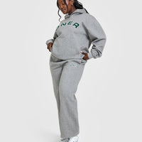 Foundations Oversized Graphic Hoodie | Charcoal Marl