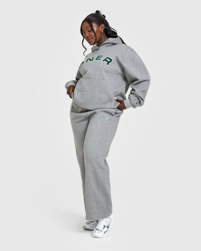 Foundations Oversized Graphic Hoodie | Charcoal Marl