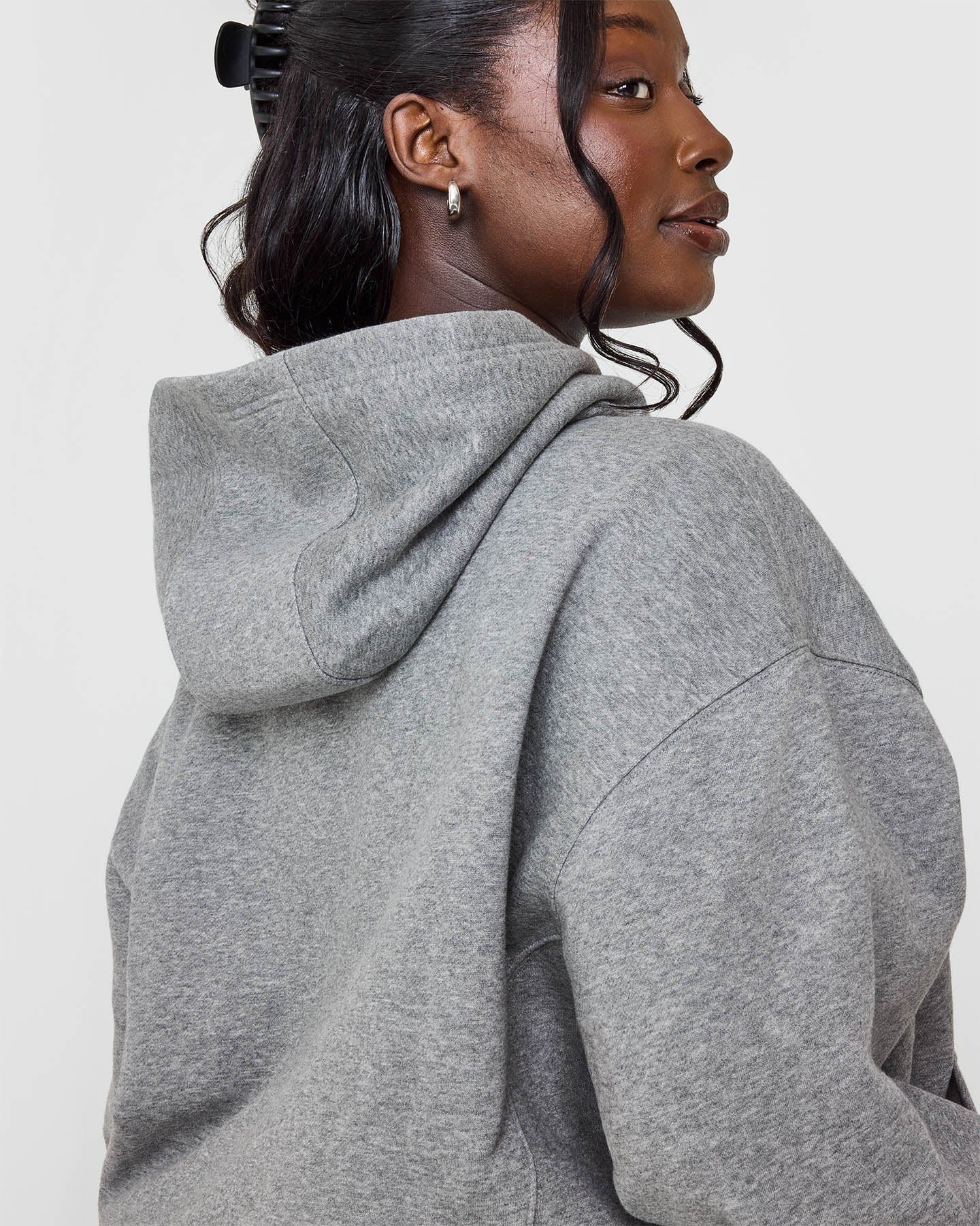 Foundations Oversized Graphic Hoodie | Charcoal Marl