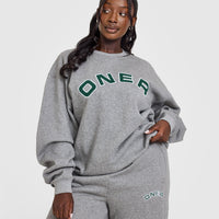 Foundations Oversized Graphic Sweatshirt | Charcoal Marl
