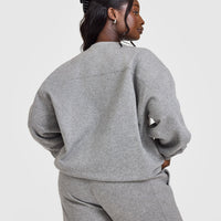 Foundations Oversized Graphic Sweatshirt | Charcoal Marl