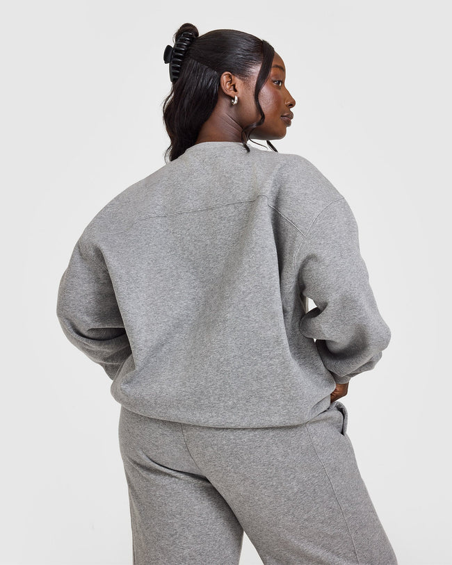 Foundations Oversized Graphic Sweatshirt | Charcoal Marl