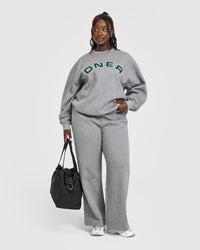 Foundations Oversized Graphic Sweatshirt | Charcoal Marl
