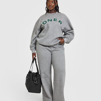 Foundations Oversized Graphic Sweatshirt | Charcoal Marl