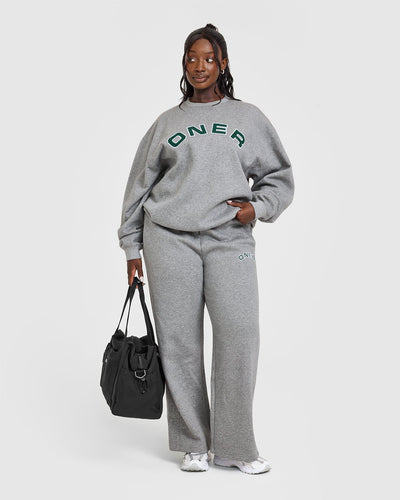 Foundations Oversized Graphic Sweatshirt | Charcoal Marl