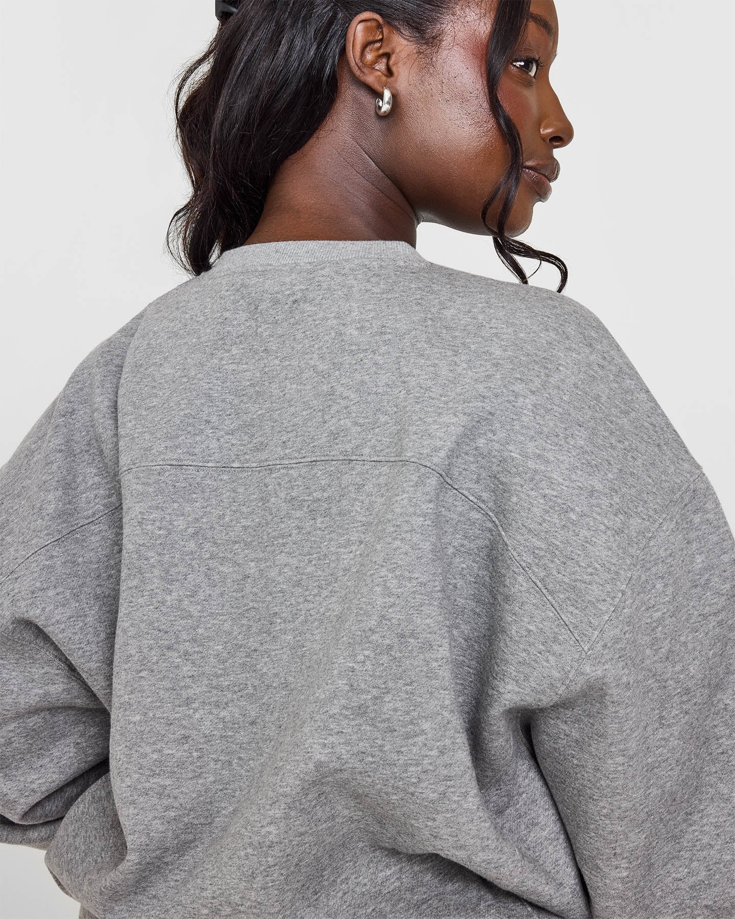 Foundations Oversized Graphic Sweatshirt | Charcoal Marl
