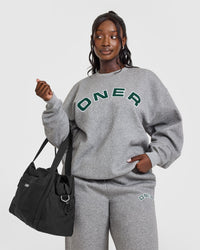 Foundations Oversized Graphic Sweatshirt | Charcoal Marl