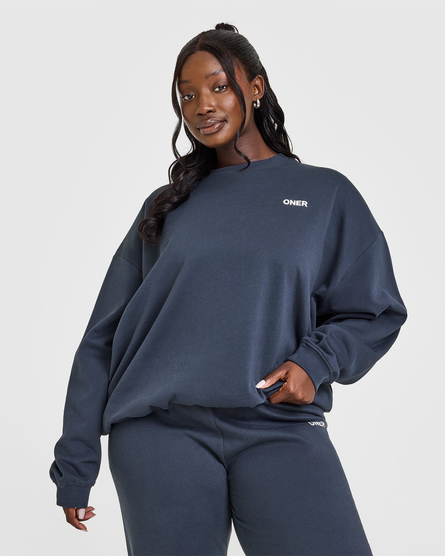 Lightweight Sweatshirt with Oner Logo | True Blue