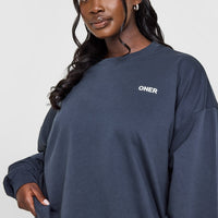 Lightweight Sweatshirt with Oner Logo | True Blue