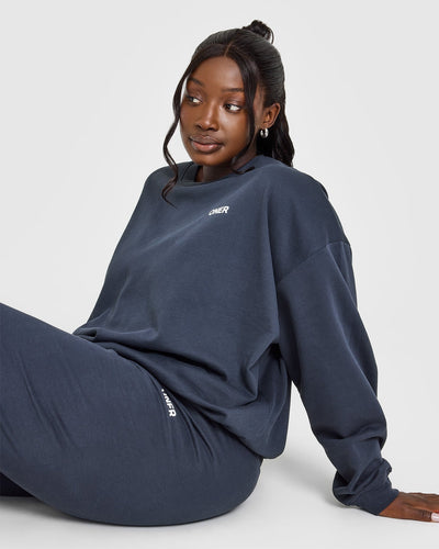 Lightweight Sweatshirt with Oner Logo | True Blue