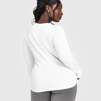 Go To Seamless Loose Long Sleeve Top | White
