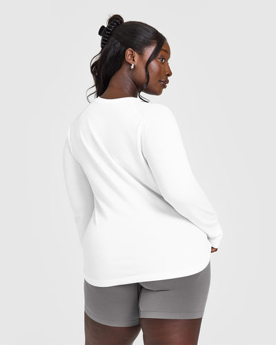 Go To Seamless Loose Long Sleeve Top | White
