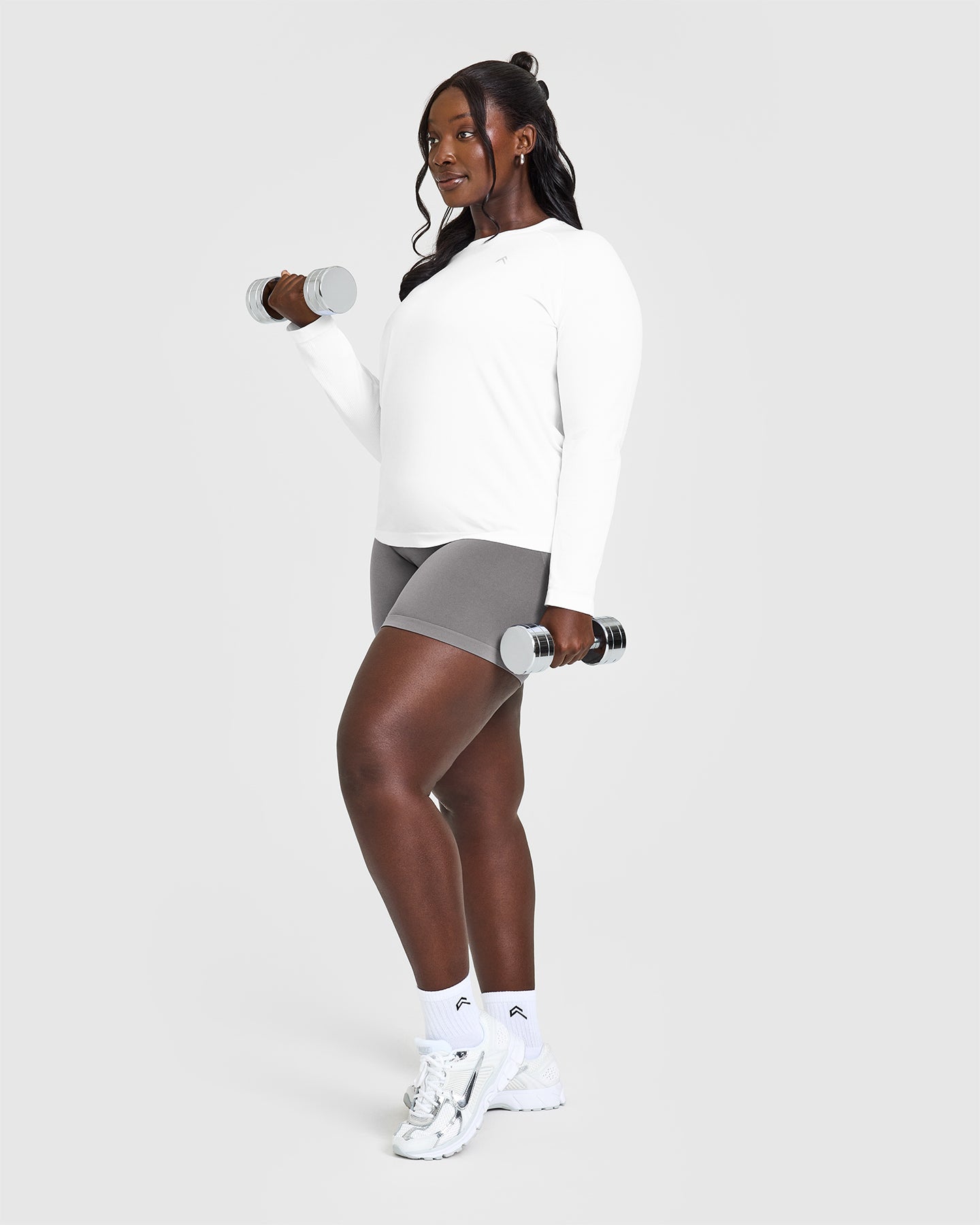 Go To Seamless Loose Long Sleeve Top | White