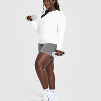 Go To Seamless Loose Long Sleeve Top | White