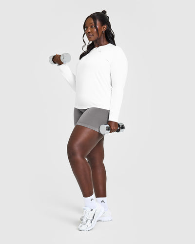 Go To Seamless Loose Long Sleeve Top | White