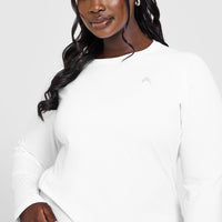 Go To Seamless Loose Long Sleeve Top | White