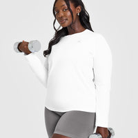 Go To Seamless Loose Long Sleeve Top | White