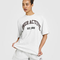 Oner Graphic Washed T-Shirt | Light Grey Marl