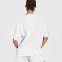 Oner Graphic Washed T-Shirt | Light Grey Marl