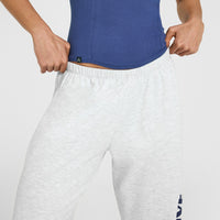 Lightweight Graphic Joggers | Light Grey Marl