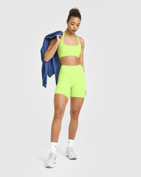 SoftMotion™ Cycling Shorts 8" | Citrus Green