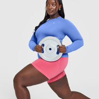Go To Seamless Fitted Long Sleeve Top | Light Glaucous Blue