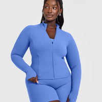 SoftMotion™ Jacket with White Logo | Glaucous Blue