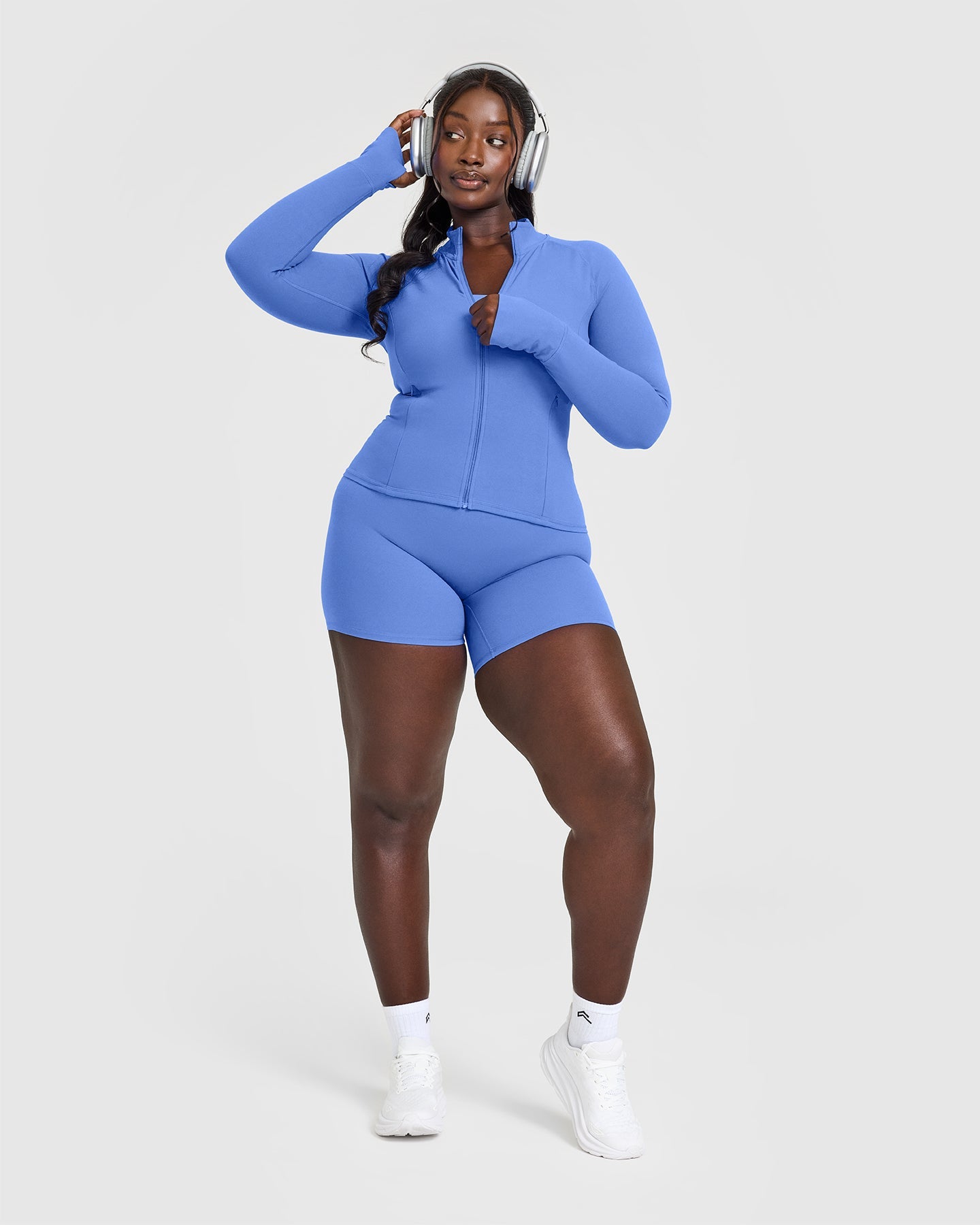 SoftMotion™ Jacket with White Logo | Glaucous Blue