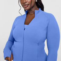 SoftMotion™ Jacket with White Logo | Glaucous Blue