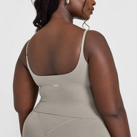 SoftMotion™ Strappy Mid Vest with Built in Bra Shelf | Warm Sand