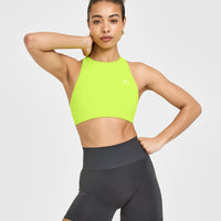 EasyLift™ High Neck Sports Bra | Charged Lime Green