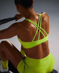 EasyLift™ High Neck Sports Bra | Charged Lime Green