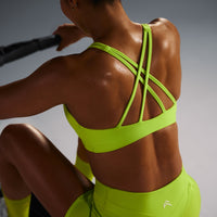 EasyLift™ High Neck Sports Bra | Charged Lime Green