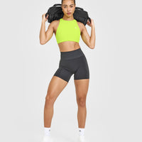 EasyLift™ High Neck Sports Bra | Charged Lime Green