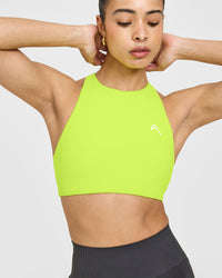 EasyLift™ High Neck Sports Bra | Charged Lime Green