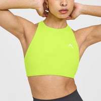 EasyLift™ High Neck Sports Bra | Charged Lime Green