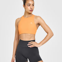 EasyLift™ High Neck Sports Bra | Powdered Orange
