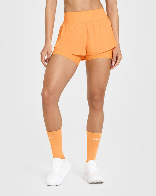 Oner Modal Unified Double Layer Shorts 5" | Powdered Orange